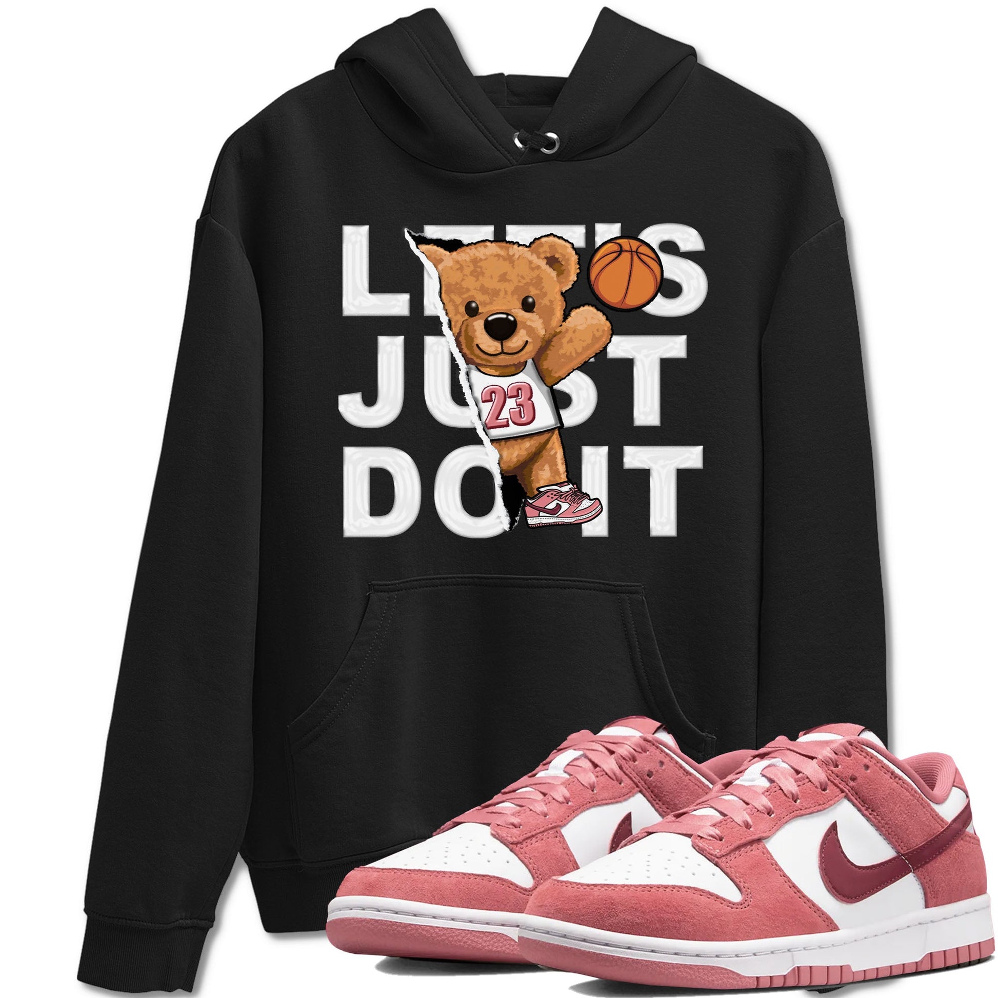 Dunk Valentine's Day shirt to match jordans Rip Out Bear sneaker tees Dunks Valentine's Day SNRT sneaker Release Tees unisex cotton Black 1 crew neck shirt