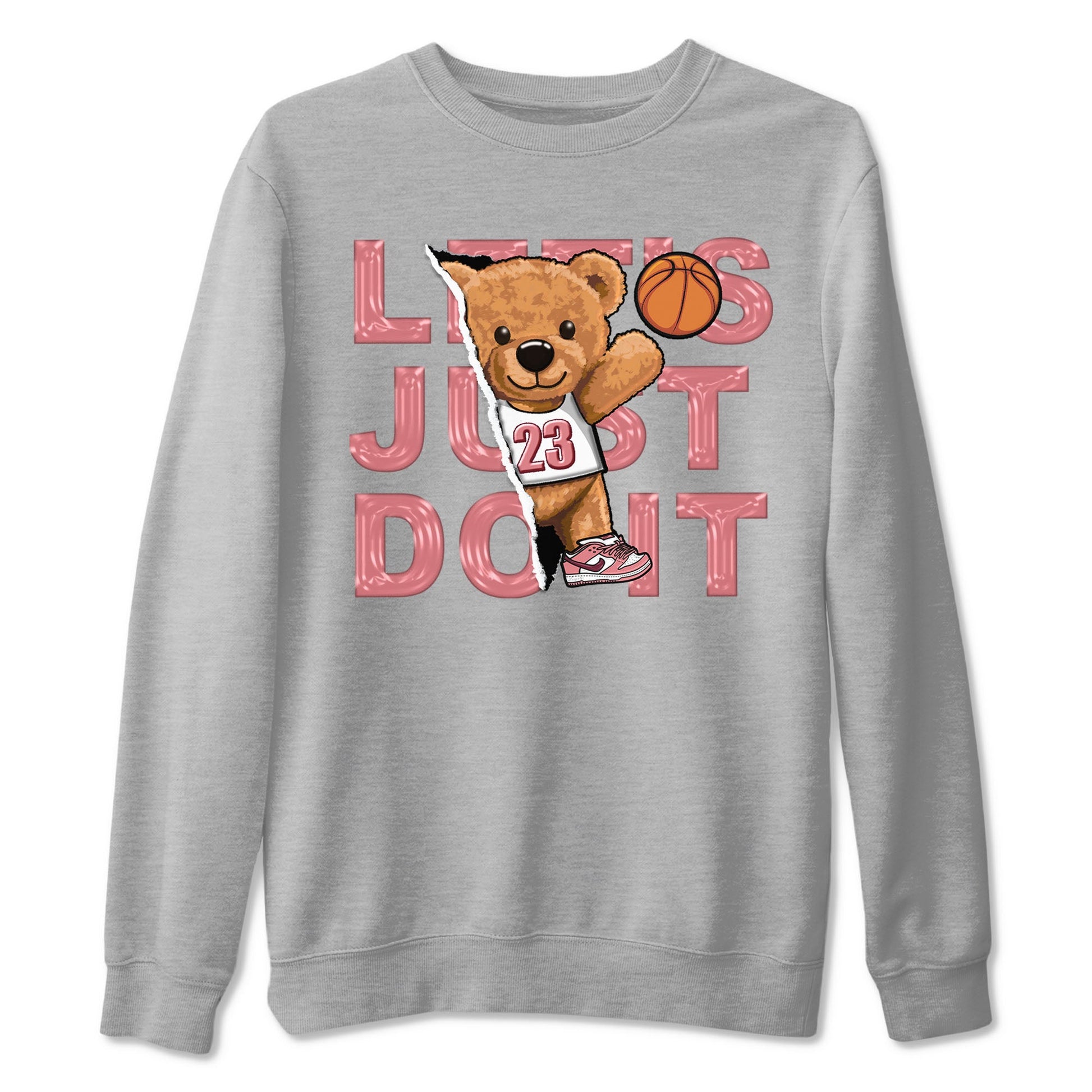 Dunk Valentine's Day shirt to match jordans Rip Out Bear sneaker tees Dunks Valentine's Day SNRT sneaker Release Tees unisex cotton Heather Grey 2 crew neck shirt