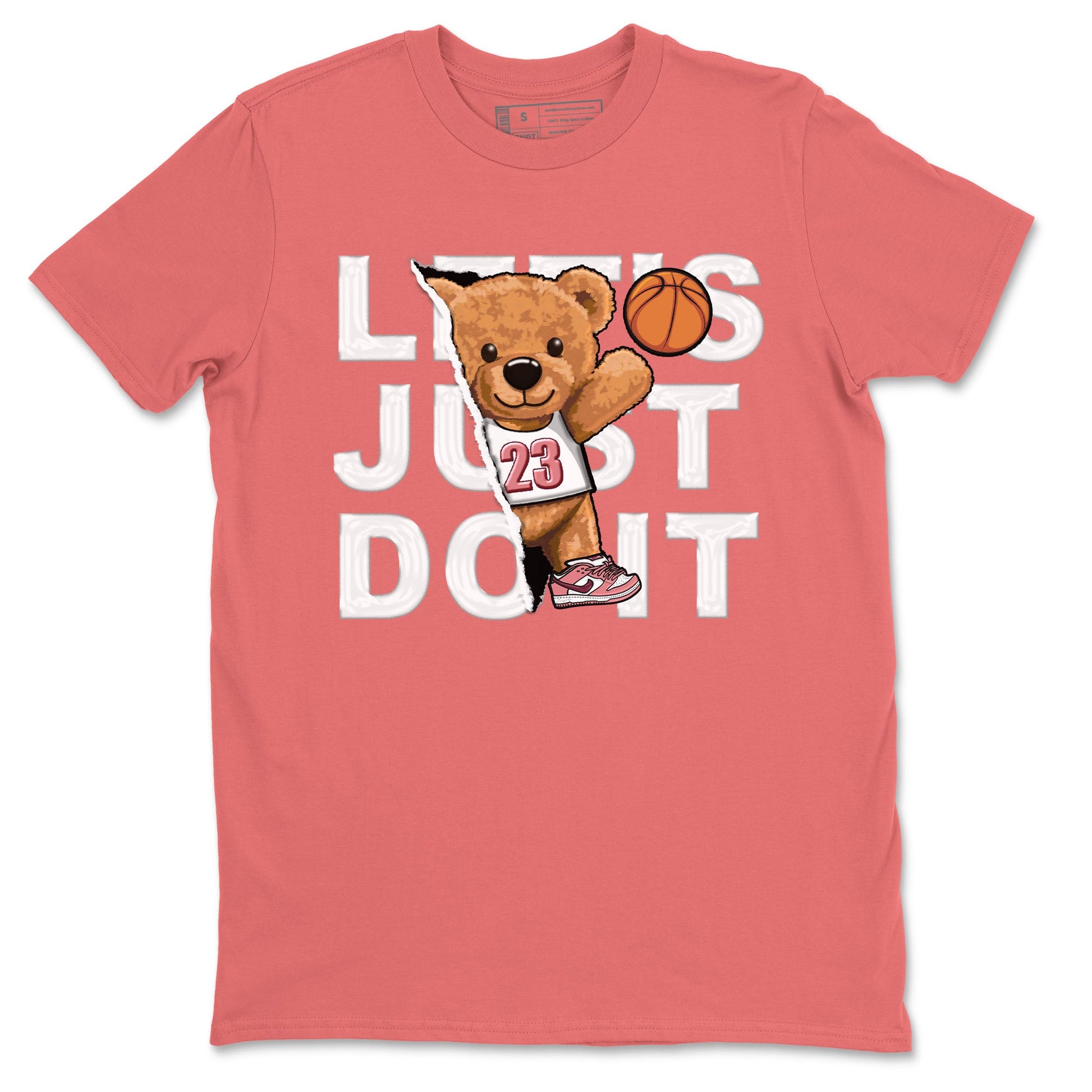 Dunk Valentine's Day shirt to match jordans Rip Out Bear sneaker tees Dunks Valentine's Day SNRT sneaker Release Tees unisex cotton Coral 2 crew neck shirt