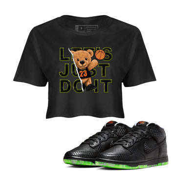 Nike Dunk Mid Premium shirt to match jordans Rip Out Bear sneaker tees Nike Dunk Mid Halloween SNRT Sneaker Tees Sneaker Matching Clothing Brand Black 1 Crop T-Shirt
