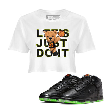 Nike Dunk Mid Premium shirt to match jordans Rip Out Bear sneaker tees Nike Dunk Mid Halloween SNRT Sneaker Tees Sneaker Matching Clothing Brand White 1 Crop T-Shirt