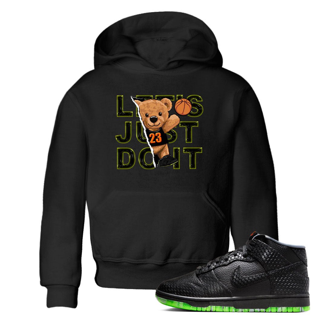 Nike Dunk Mid Premium shirt to match jordans Rip Out Bear sneaker tees Nike Dunk Mid Halloween SNRT Sneaker Tees Sneaker Matching Clothing Brand Baby Toddler Black 1 T-Shirt