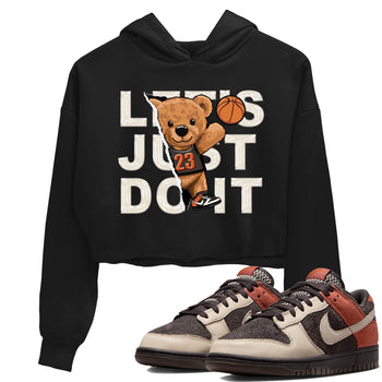 Nike Low Dunk Red Panda shirt to match jordans Rip Out Bear sneaker tees Nike Dunk Red Panda SNRT Sneaker Tees Black 1 Crop T-Shirt