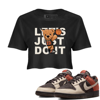 Nike Low Dunk Red Panda shirt to match jordans Rip Out Bear sneaker tees Nike Dunk Red Panda SNRT Sneaker Tees Black 1 Crop T-Shirt