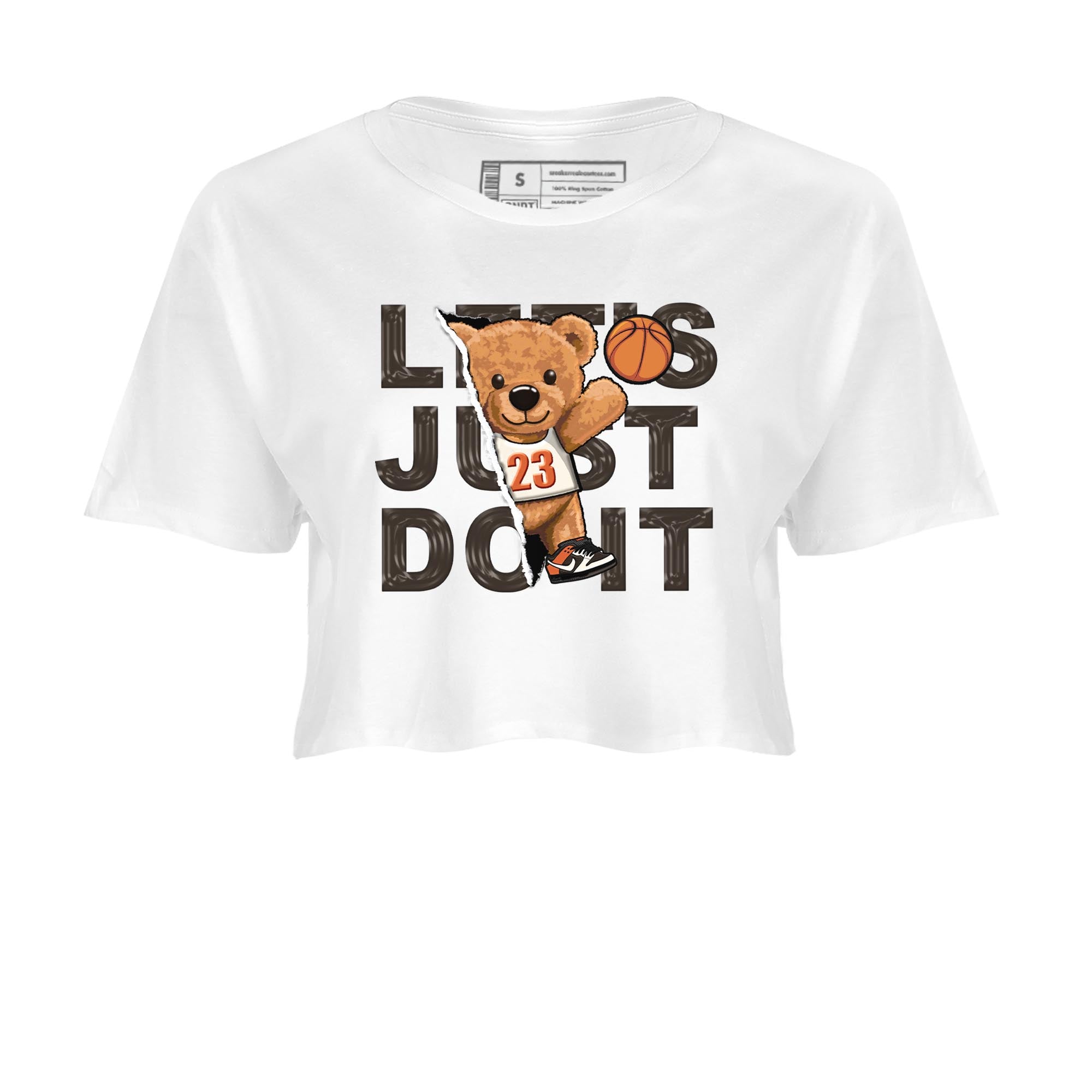Nike Low Dunk Red Panda shirt to match jordans Rip Out Bear sneaker tees Nike Dunk Red Panda SNRT Sneaker Tees White 2 Crop T-Shirt
