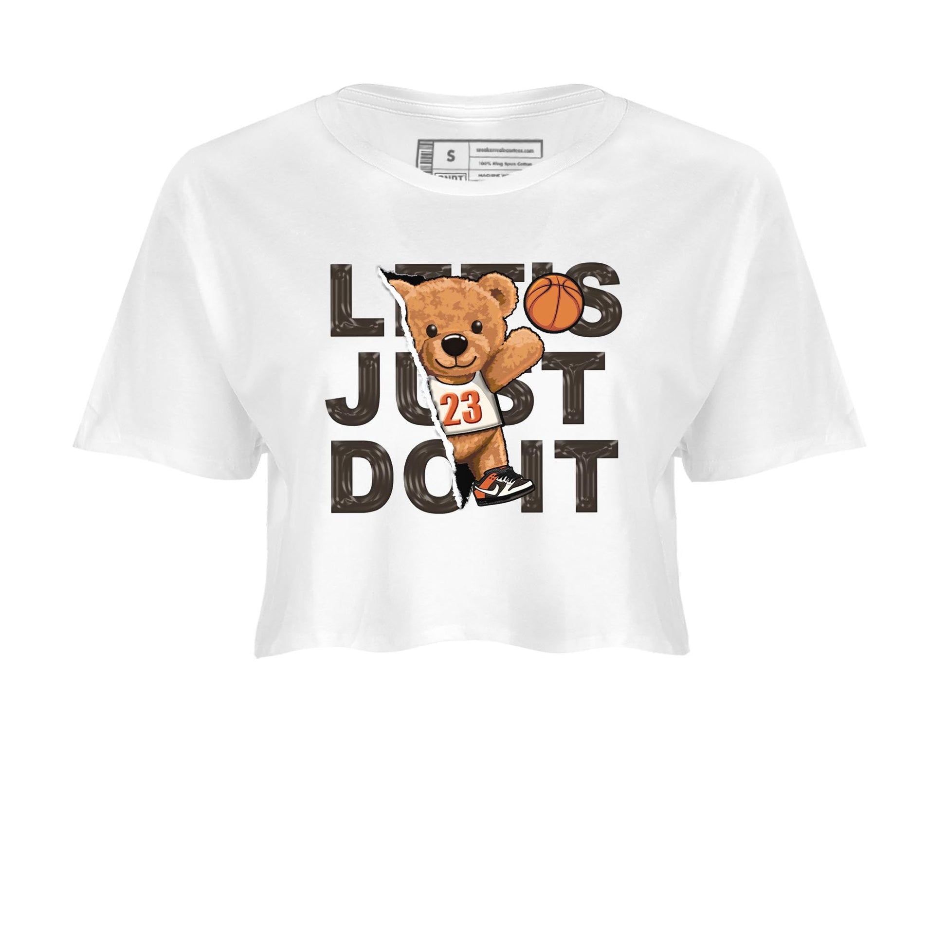 Nike Low Dunk Red Panda shirt to match jordans Rip Out Bear sneaker tees Nike Dunk Red Panda SNRT Sneaker Tees White 2 Crop T-Shirt