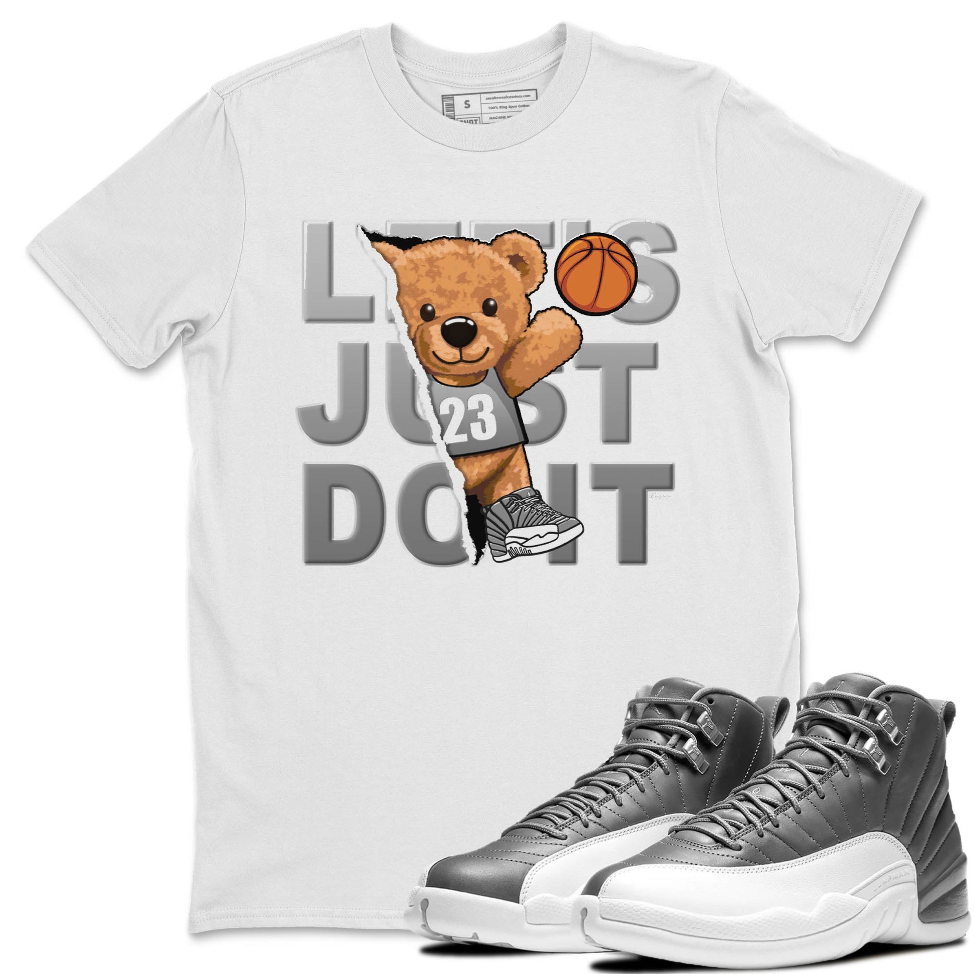 Jordan 12 Stealth Sneaker Match Tees Rip Out Bear Sneaker Tees Jordan 12 Stealth Sneaker Release Tees Unisex Shirts