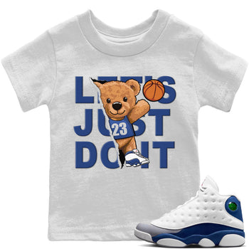 Jordan 13 French Blue Sneaker Match Tees Rip Out Bear Sneaker Tees Jordan 13 French Blue Sneaker Release Tees Kids Shirts