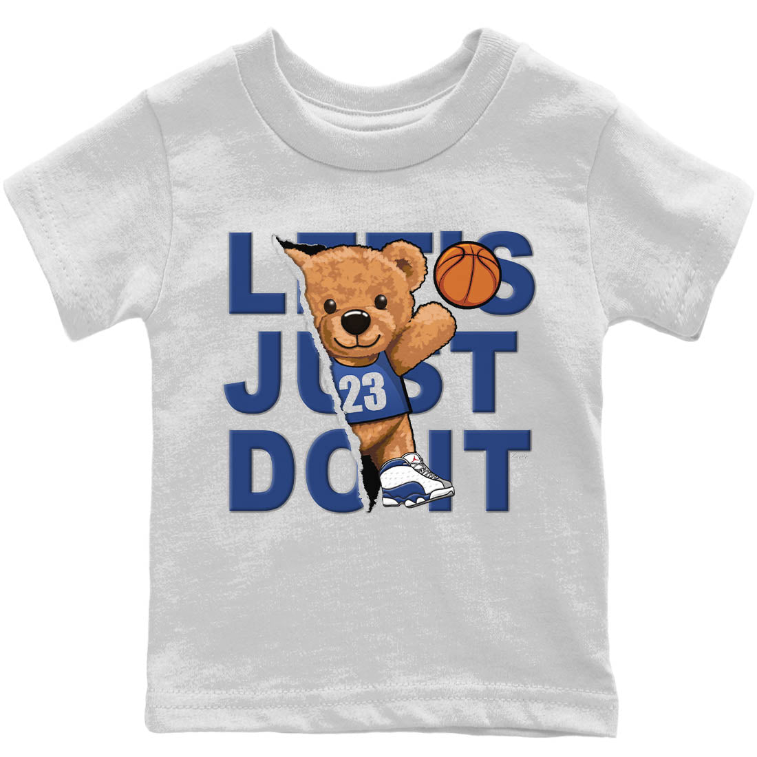 Jordan 13 French Blue Sneaker Match Tees Rip Out Bear Sneaker Tees Jordan 13 French Blue Sneaker Release Tees Kids Shirts