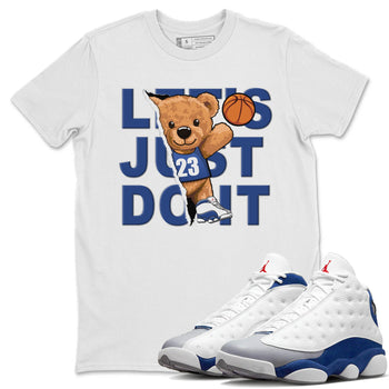 Jordan 13 French Blue Sneaker Match Tees Rip Out Bear Sneaker Tees Jordan 13 French Blue Sneaker Release Tees Unisex Shirts