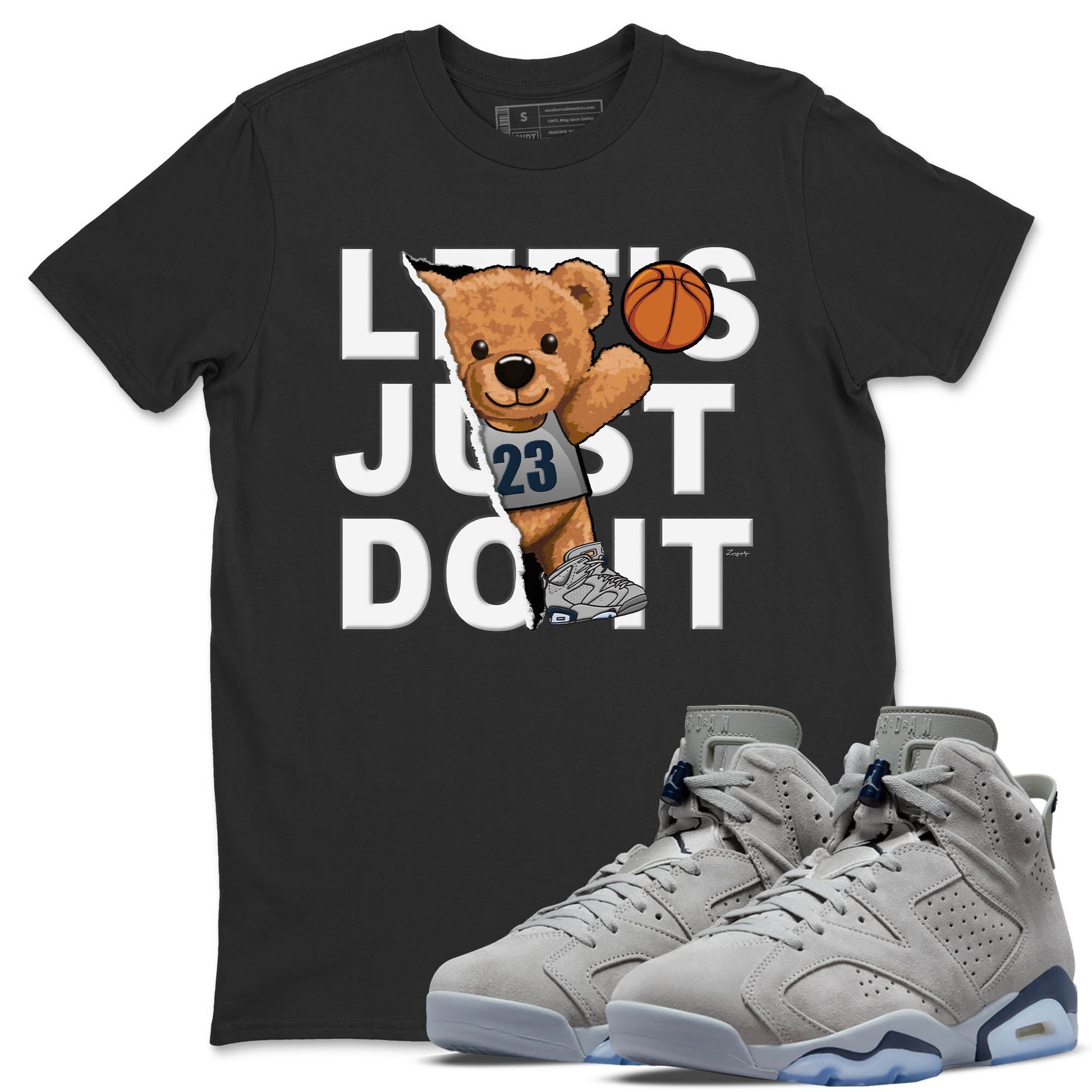 Jordan 6 Georgetown Sneaker Match Tees Rip Out Bear Sneaker Tees Jordan 6 Georgetown Sneaker Release Tees Unisex Shirts