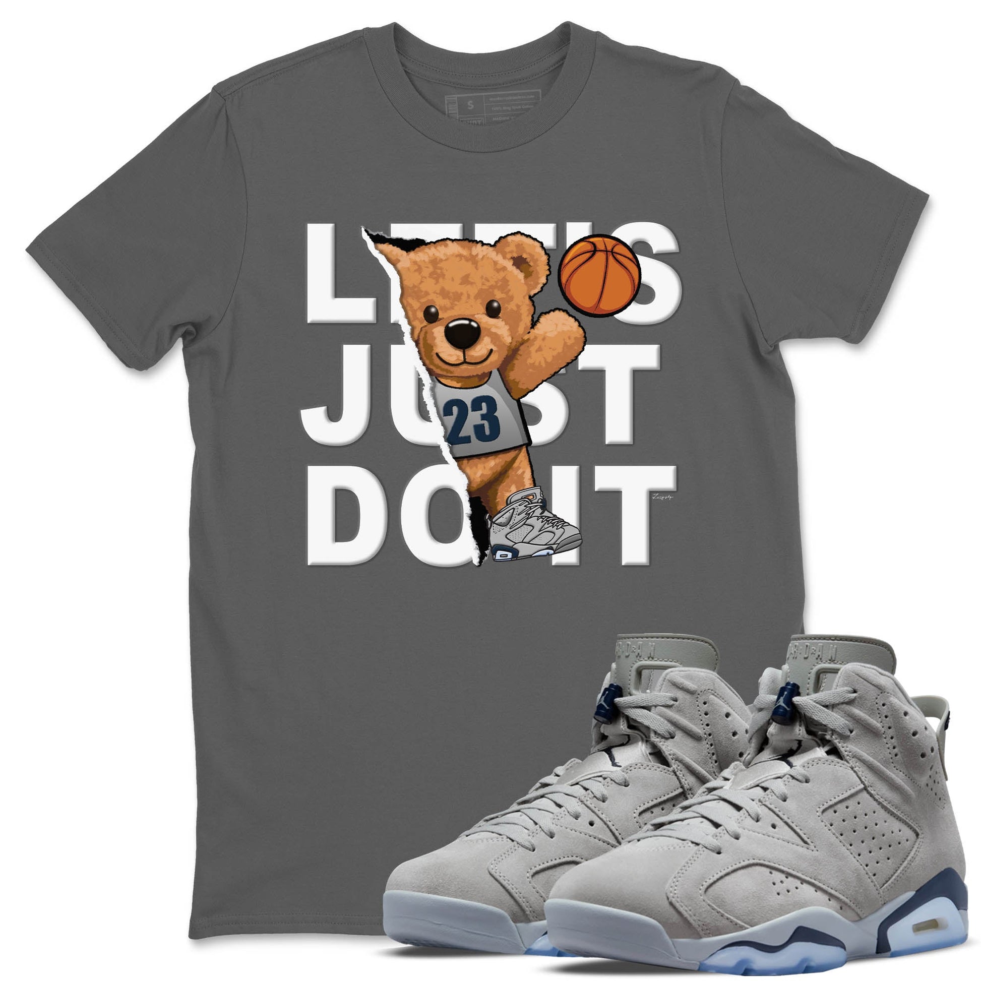 Jordan 6 Georgetown Sneaker Match Tees Rip Out Bear Sneaker Tees Jordan 6 Georgetown Sneaker Release Tees Unisex Shirts