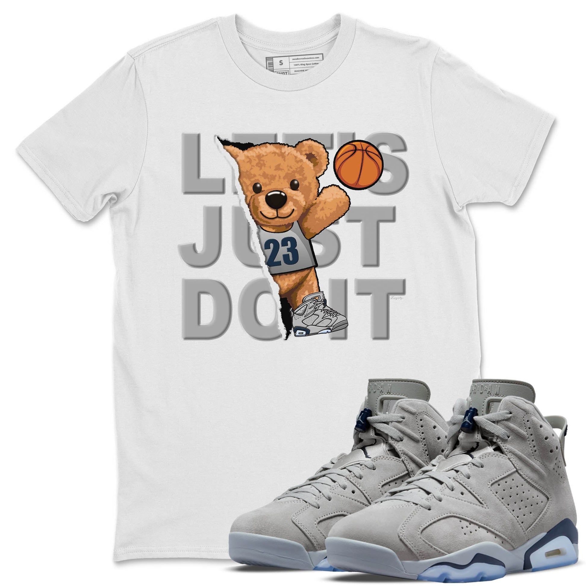 Jordan 6 Georgetown Sneaker Match Tees Rip Out Bear Sneaker Tees Jordan 6 Georgetown Sneaker Release Tees Unisex Shirts