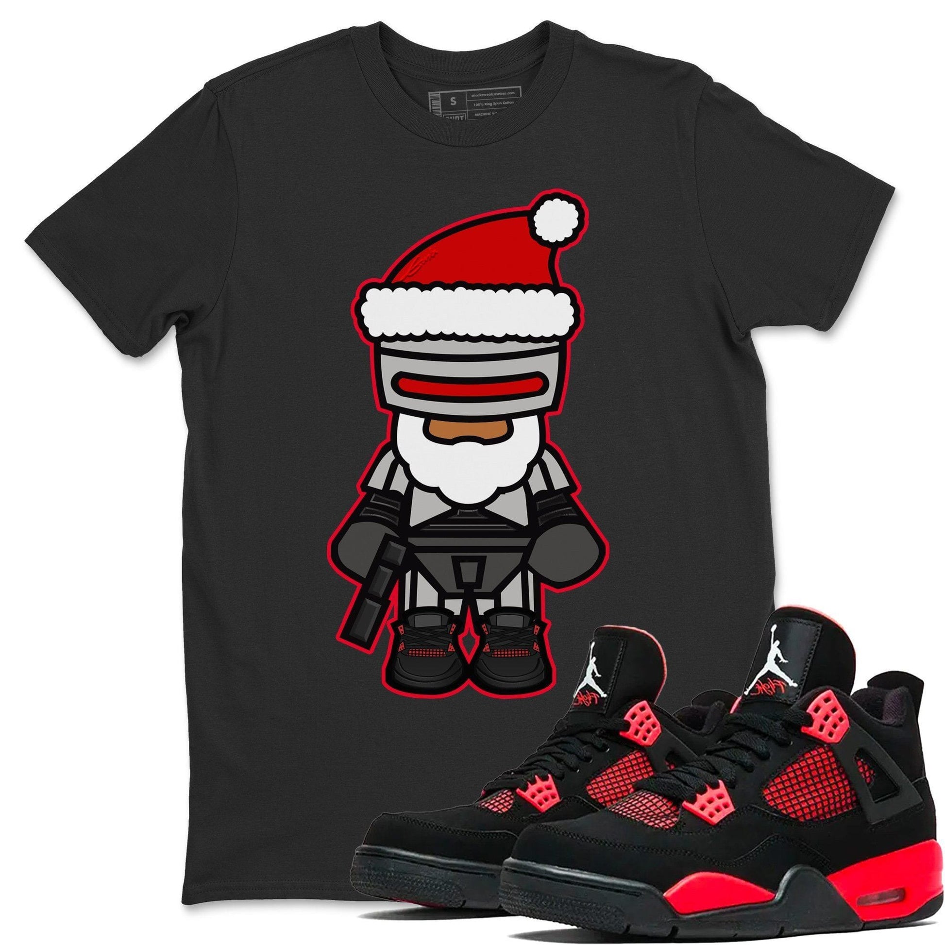 Jordan 4 Red Thunder Sneaker Match Tees Robosanta Sneaker Tees Jordan 4 Red Thunder Sneaker Release Tees Unisex Shirts
