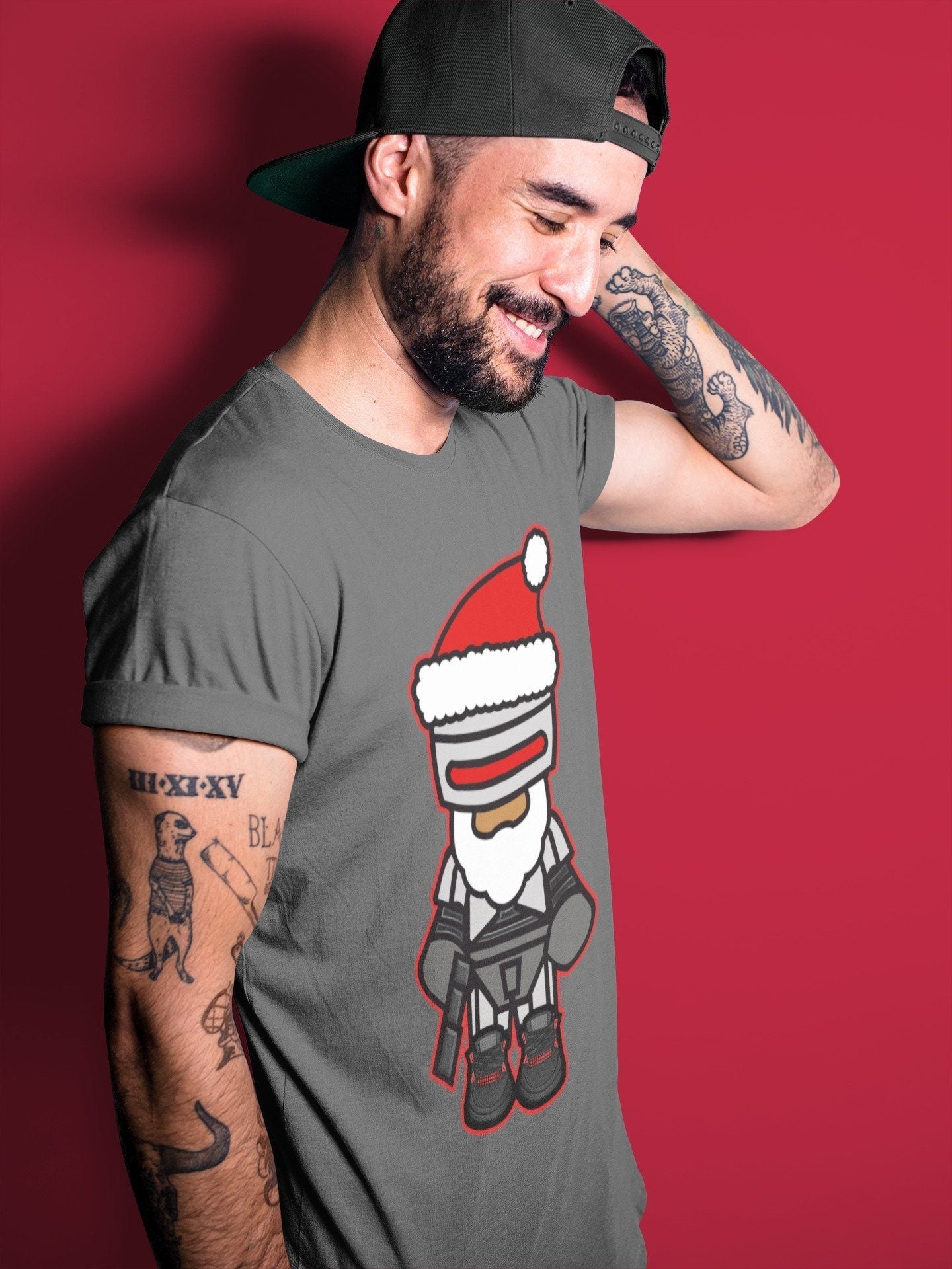 Jordan 4 Red Thunder Sneaker Match Tees Robosanta Sneaker Tees Jordan 4 Red Thunder Sneaker Release Tees Unisex Shirts