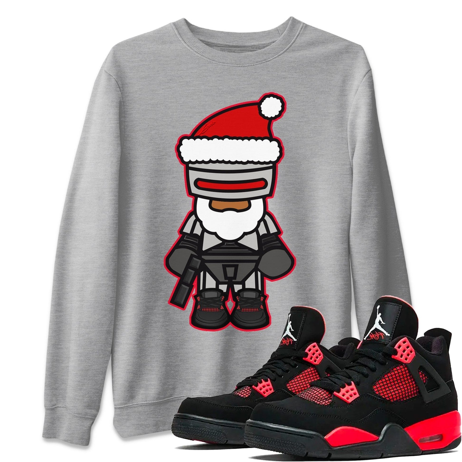 Jordan 4 Red Thunder Sneaker Match Tees Robosanta Sneaker Tees Jordan 4 Red Thunder Sneaker Release Tees Unisex Shirts
