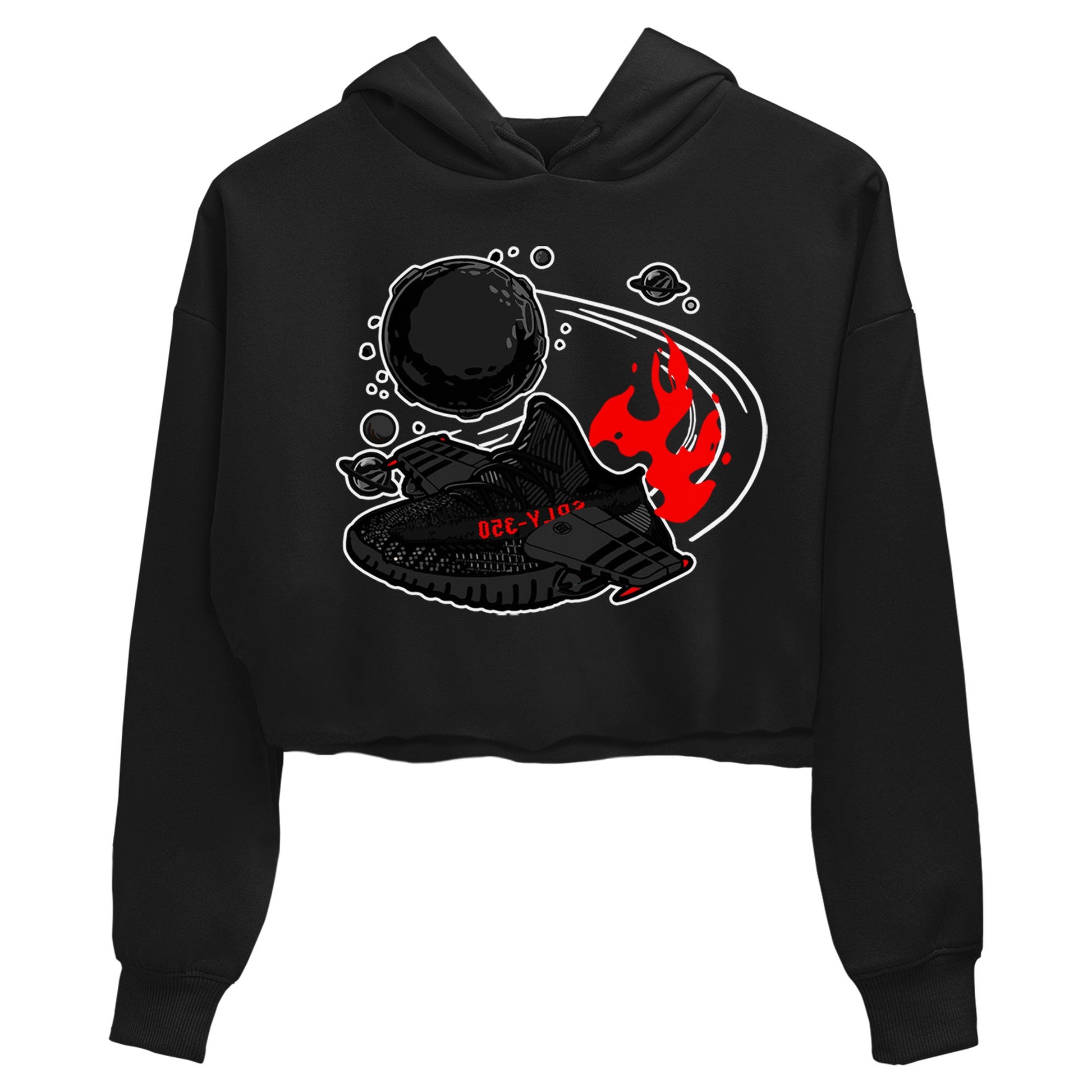 Adidas Yeezy Boost 350 Bred shirt to match sneakers Rocket Boost sneaker tees Yeezy 350 Bred SNRT Sneaker Release Tees Black 2 Crop T-Shirt