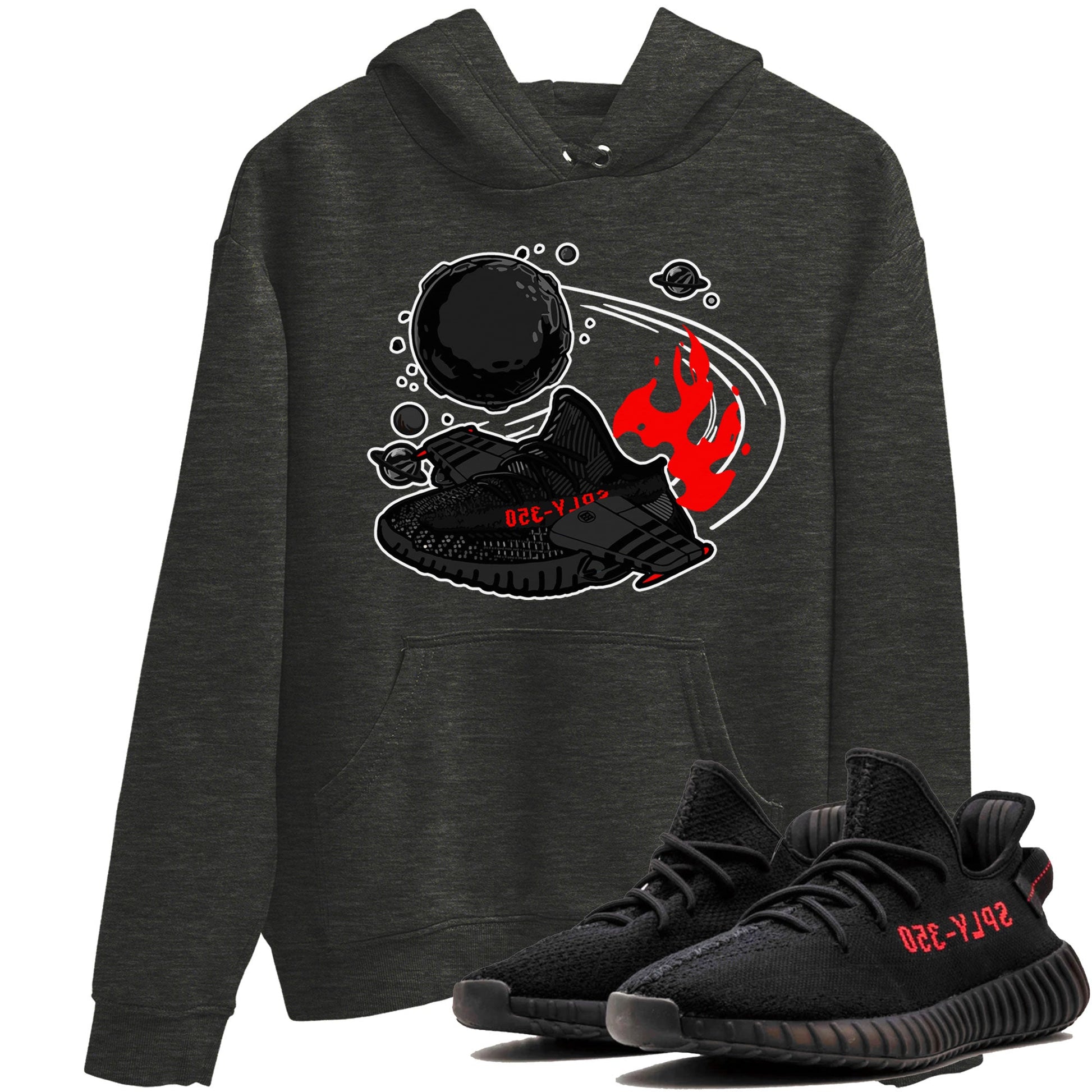 Adidas Yeezy Boost 350 Bred shirt to match sneakers Rocket Boost sneaker tees Yeezy 350 Bred SNRT Sneaker Release Tees Unisex Charcoal Heather 1 T-Shirt