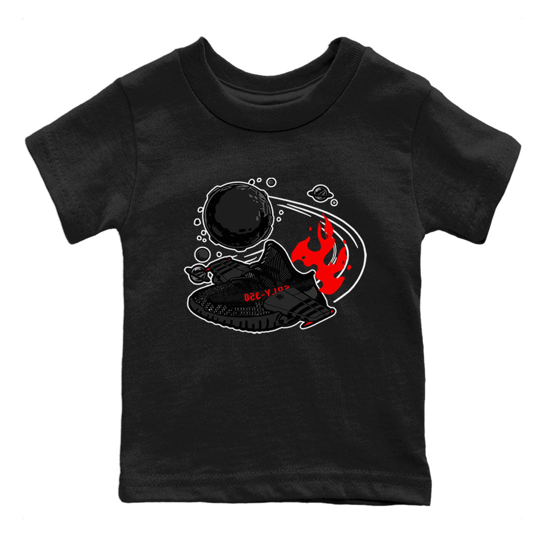 Yeezy Boost 350 Bred | Rocket Boost Baby and Kids T-Shirt | Snrt Sneaker Release Tees Kids T-Shirt / Black / 18 Month