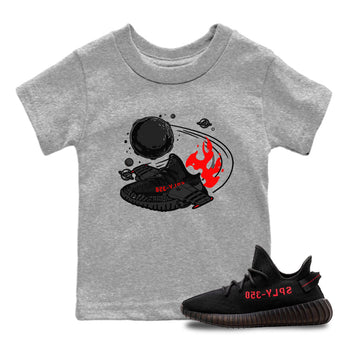 Adidas Yeezy Boost 350 Bred shirt to match sneakers Rocket Boost sneaker tees Yeezy 350 Bred SNRT Sneaker Release Tees Baby Toddler Heather Grey 1 T-Shirt