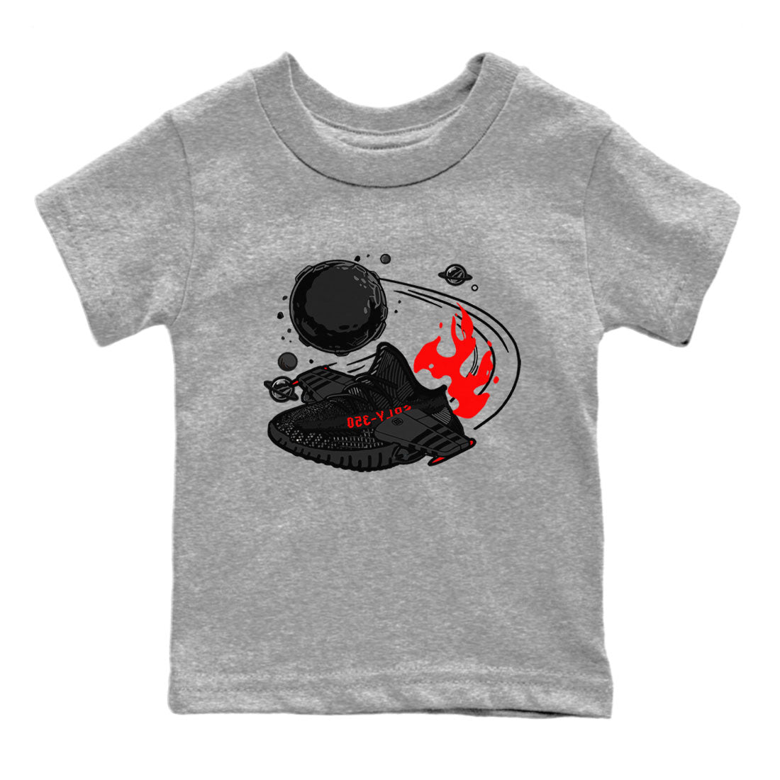 Adidas Yeezy Boost 350 Bred shirt to match sneakers Rocket Boost sneaker tees Yeezy 350 Bred SNRT Sneaker Release Tees Baby Toddler Heather Grey 2 T-Shirt