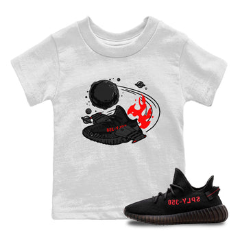 Adidas Yeezy Boost 350 Bred shirt to match sneakers Rocket Boost sneaker tees Yeezy 350 Bred SNRT Sneaker Release Tees Baby Toddler White 1 T-Shirt
