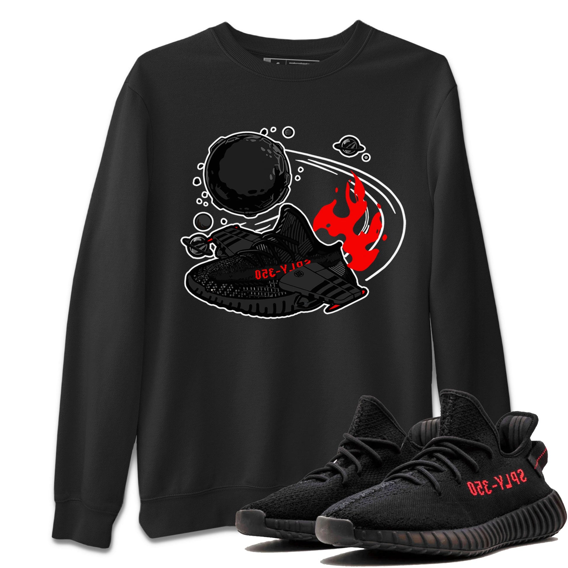 Adidas Yeezy Boost 350 Bred shirt to match sneakers Rocket Boost sneaker tees Yeezy 350 Bred SNRT Sneaker Release Tees Unisex Black 1 T-Shirt