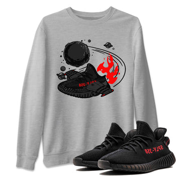 Adidas Yeezy Boost 350 Bred shirt to match sneakers Rocket Boost sneaker tees Yeezy 350 Bred SNRT Sneaker Release Tees Unisex Heather Grey 1 T-Shirt