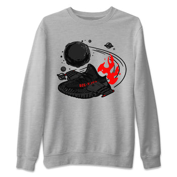 Adidas Yeezy Boost 350 Bred shirt to match sneakers Rocket Boost sneaker tees Yeezy 350 Bred SNRT Sneaker Release Tees Unisex Heather Grey 2 T-Shirt