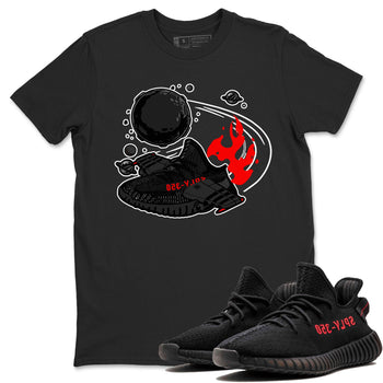 Adidas Yeezy Boost 350 Bred shirt to match sneakers Rocket Boost sneaker tees Yeezy 350 Bred SNRT Sneaker Release Tees Unisex Black 1 T-Shirt