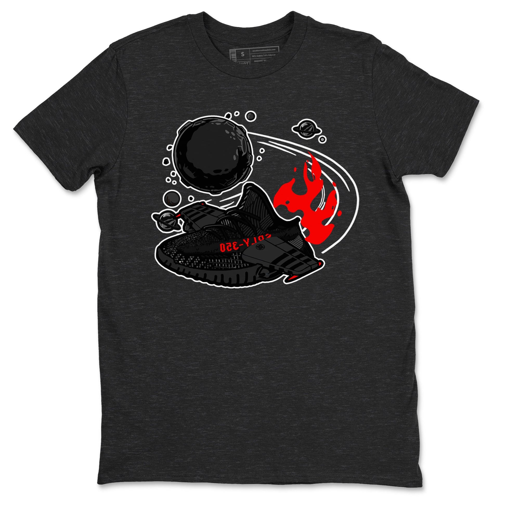 Adidas Yeezy Boost 350 Bred shirt to match sneakers Rocket Boost sneaker tees Yeezy 350 Bred SNRT Sneaker Release Tees Unisex Charcoal Heather 2 T-Shirt