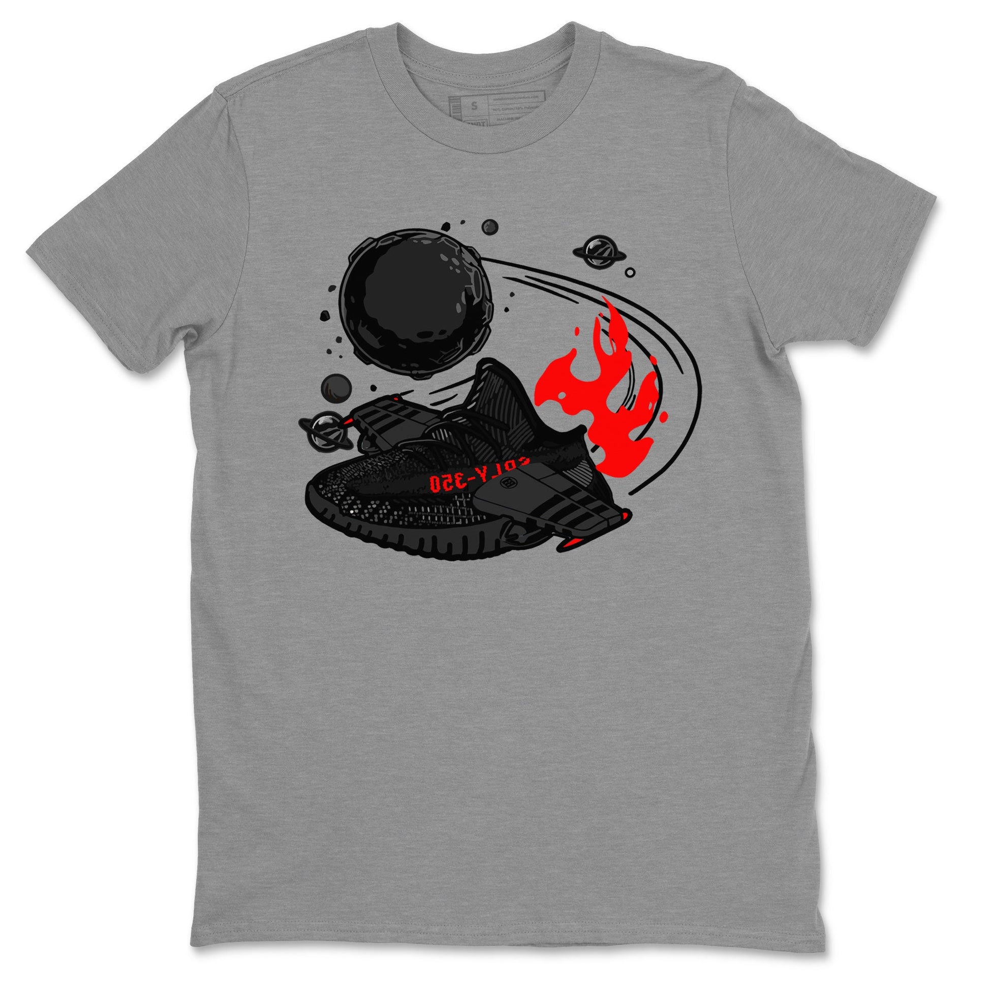Adidas Yeezy Boost 350 Bred shirt to match sneakers Rocket Boost sneaker tees Yeezy 350 Bred SNRT Sneaker Release Tees Unisex Heather Grey 2 T-Shirt