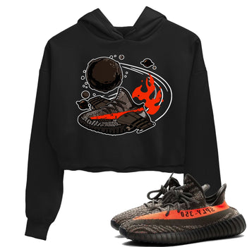 Yeezy 350 Carbon Beluga shirt to match sneakers Rocket Boost sneaker tees Yeezy Boost 350 V2 Carbon Beluga SNRT Sneaker Release Tees Black 1 Crop T-Shirt