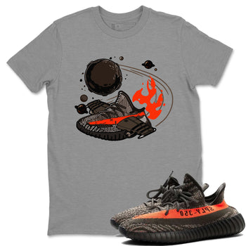 Yeezy 350 Carbon Beluga shirt to match sneakers Rocket Boost sneaker tees Yeezy Boost 350 V2 Carbon Beluga SNRT Sneaker Release Tees Unisex Heather Grey 1 T-Shirt