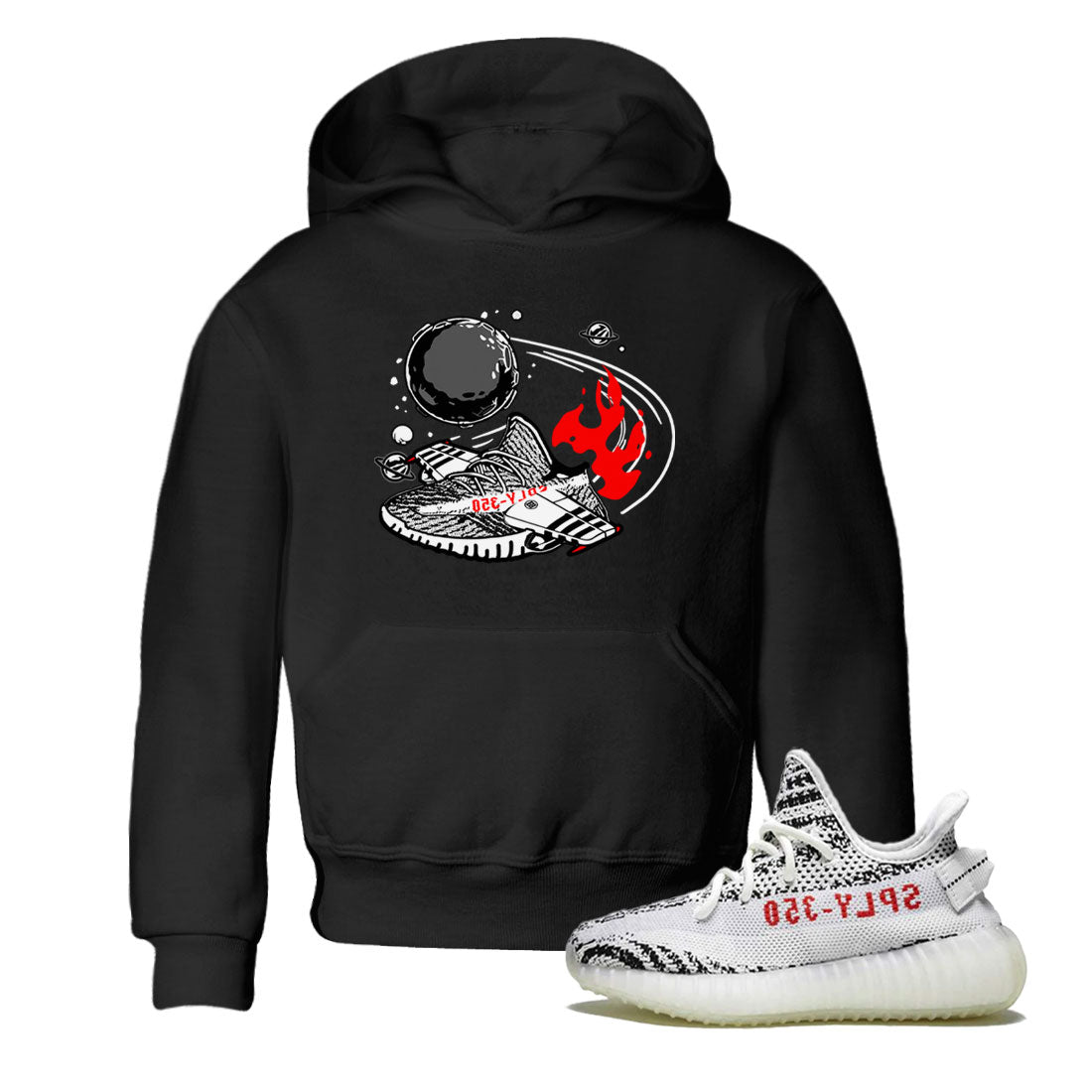 Yeezy 350 Zebra shirt to match Yeezys Rocket Boost sneaker tees Yeezy Boost 350 V2 Zebra SNRT Sneaker Release Tees Baby Toddler Black 1 T-Shirt