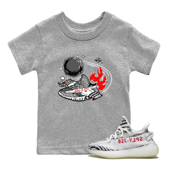 Yeezy 350 Zebra shirt to match Yeezys Rocket Boost sneaker tees Yeezy Boost 350 V2 Zebra SNRT Sneaker Release Tees Baby Toddler Heather Grey 1 T-Shirt