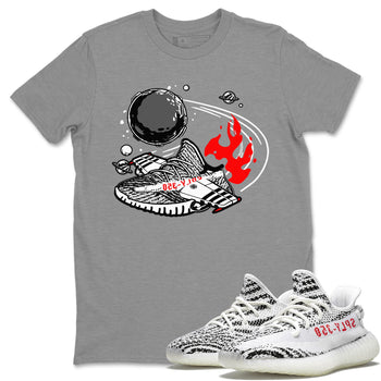 Yeezy 350 Zebra shirt to match Yeezys Rocket Boost sneaker tees Yeezy Boost 350 V2 Zebra SNRT Sneaker Release Tees Unisex Heather Grey 1 T-Shirt