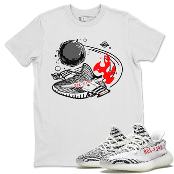 Yeezy 350 Zebra shirt to match Yeezys Rocket Boost sneaker tees Yeezy Boost 350 V2 Zebra SNRT Sneaker Release Tees Unisex White 1 T-Shirt