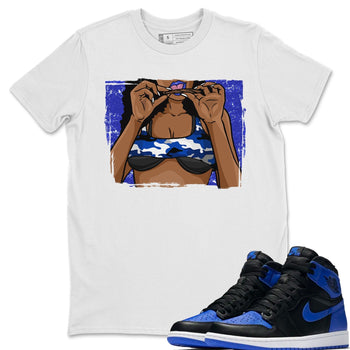 Jordan 1 Royal Black Sneaker Match Tees Roll Up Sneaker Tees Jordan 1 Royal Black Sneaker Release Tees Unisex Shirts