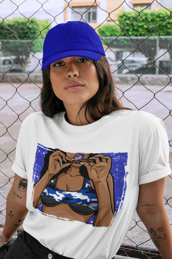 Jordan 1 Royal Black Sneaker Match Tees Roll Up Sneaker Tees Jordan 1 Royal Black Sneaker Release Tees Unisex Shirts
