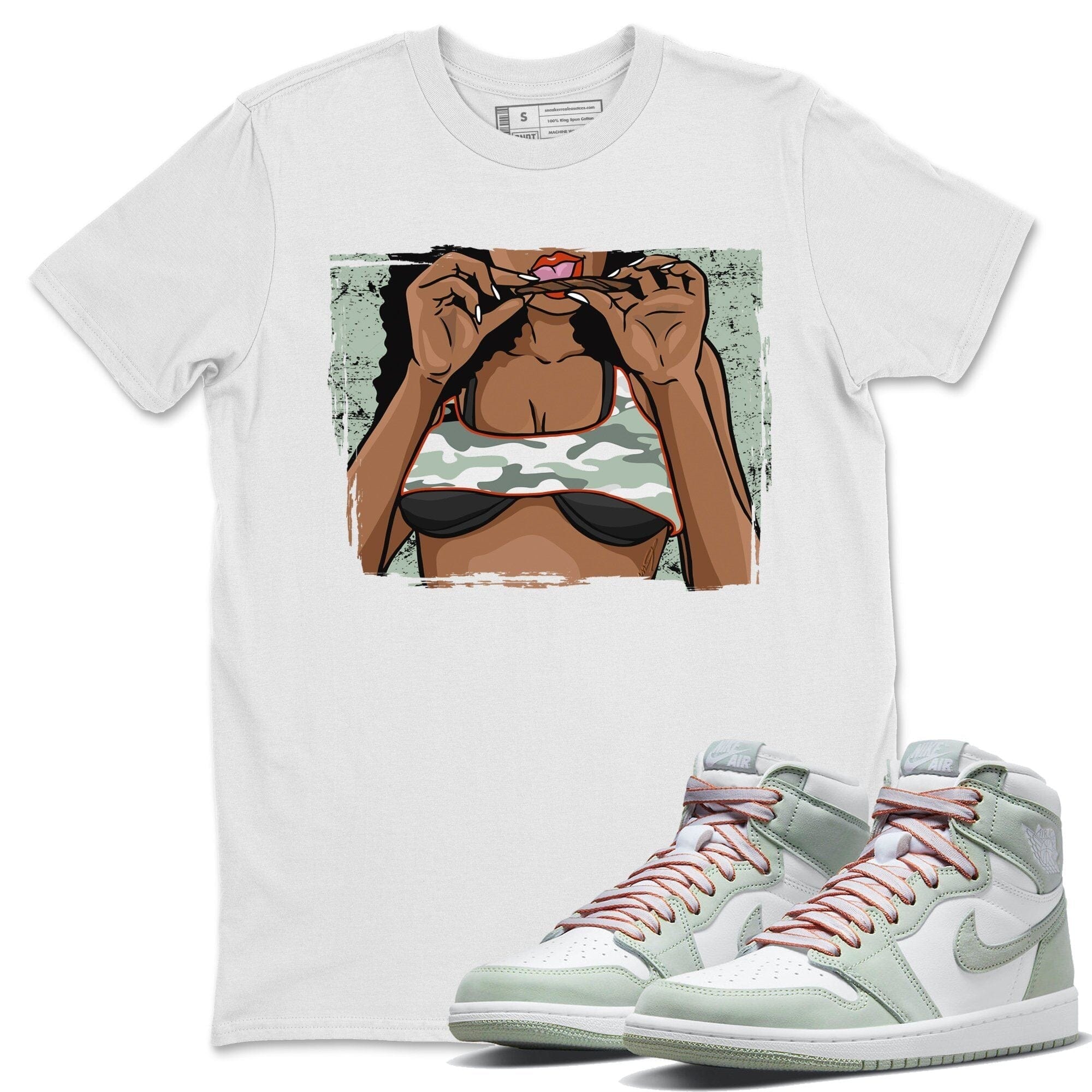 Jordan 1 Seafoam Sneaker Match Tees Roll Up Sneaker Tees Jordan 1 Seafoam Sneaker Release Tees Unisex Shirts