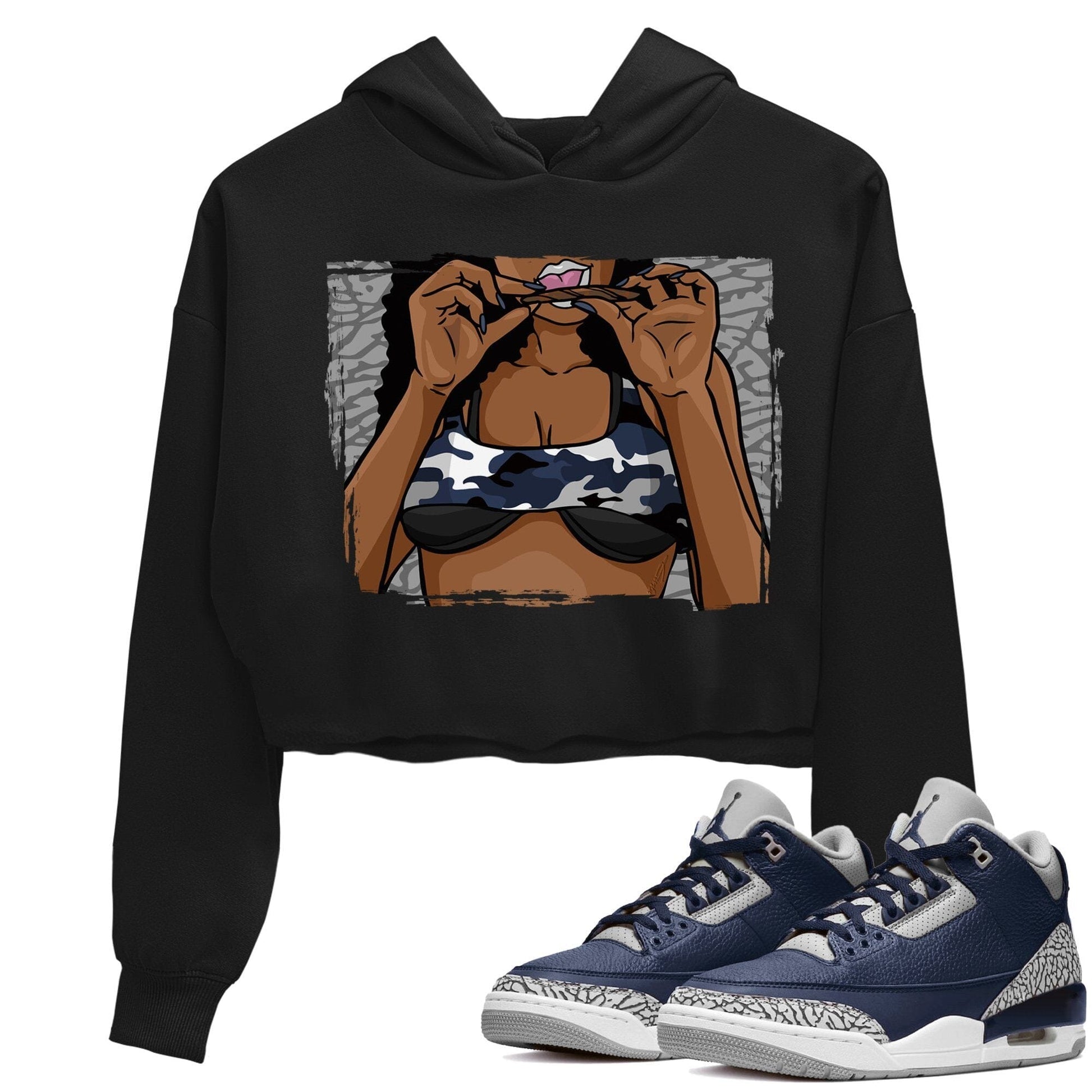 Jordan 3 Midnight Navy Sneaker Match Tees Roll Up Sneaker Tees Jordan 3 Midnight Navy Sneaker Release Tees Women's Shirts