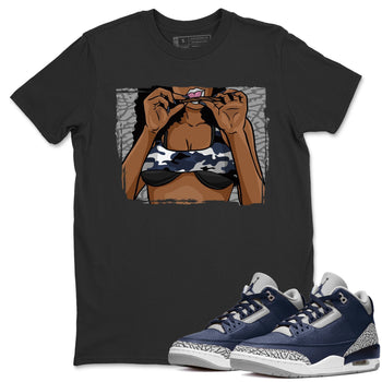 Jordan 3 Midnight Navy Sneaker Match Tees Roll Up Sneaker Tees Jordan 3 Midnight Navy Sneaker Release Tees Unisex Shirts