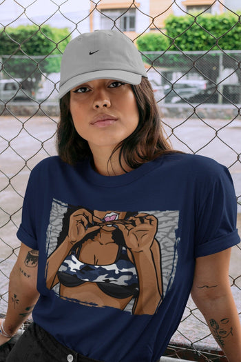 Jordan 3 Midnight Navy Sneaker Match Tees Roll Up Sneaker Tees Jordan 3 Midnight Navy Sneaker Release Tees Unisex Shirts