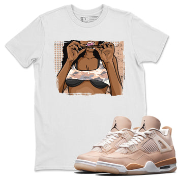 Jordan 4 Shimmer Sneaker Match Tees Roll Up Sneaker Tees Jordan 4 Shimmer Sneaker Release Tees Unisex Shirts
