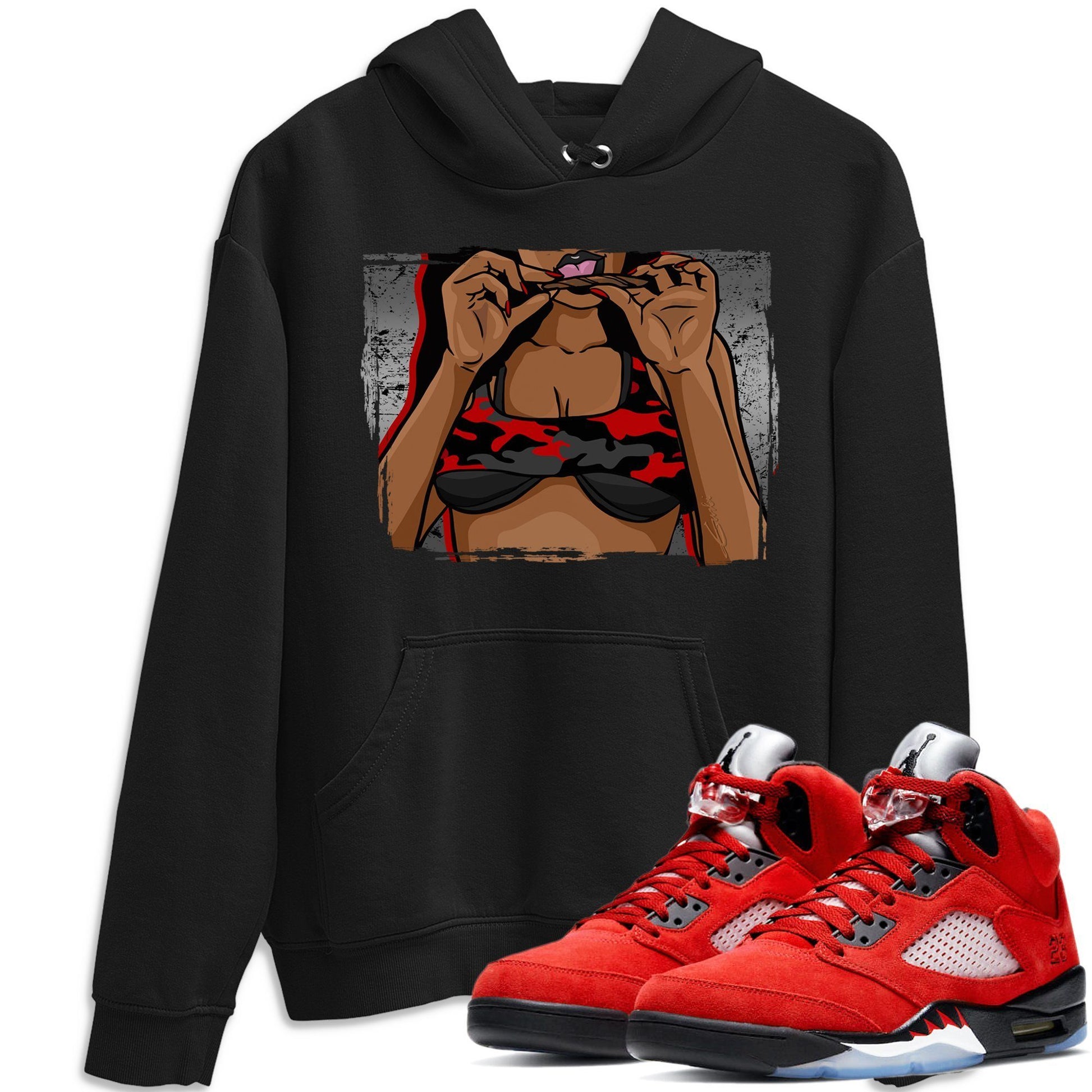 Jordan 5 Raging Bull Sneaker Match Tees Roll UP Sneaker Tees Jordan 5 Raging Bull Sneaker Release Tees Unisex Shirts