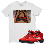 Jordan 5 Raging Bull Sneaker Match Tees Roll UP Sneaker Tees Jordan 5 Raging Bull Sneaker Release Tees Unisex Shirts