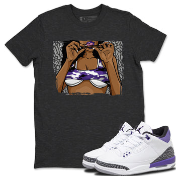 Jordan 3 Dark Iris Sneaker Match Tees Roll Up Sneaker Tees Jordan 3 Dark Iris Sneaker Release Tees Unisex Shirts