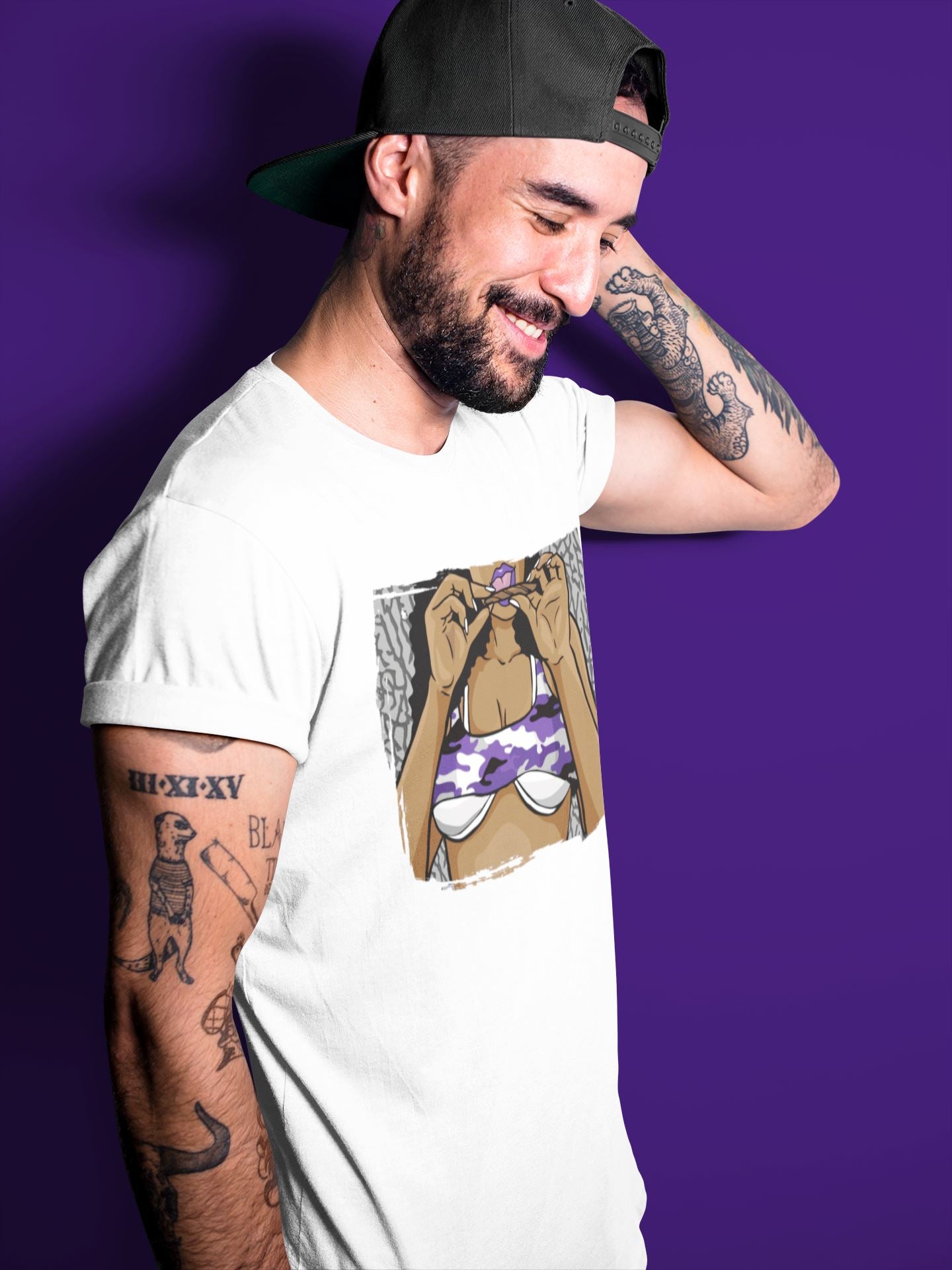 Jordan 3 Dark Iris Sneaker Match Tees Roll Up Sneaker Tees Jordan 3 Dark Iris Sneaker Release Tees Unisex Shirts