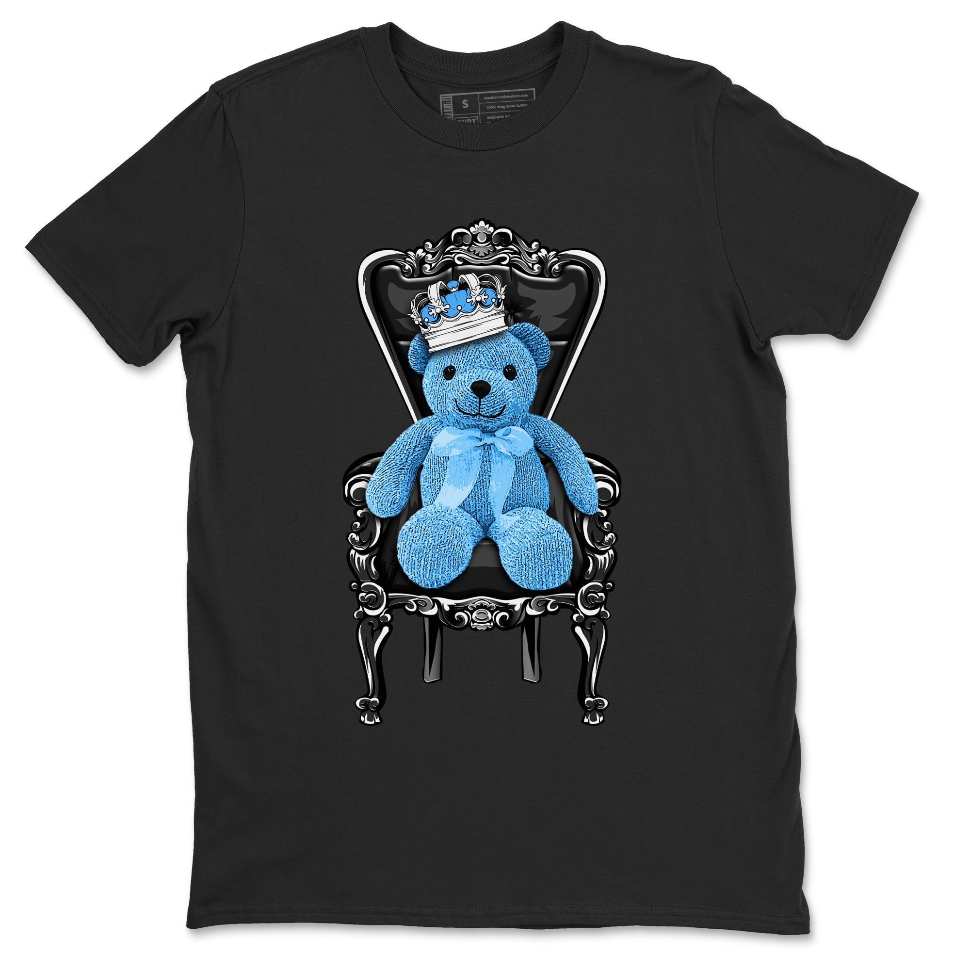 Air Jordan 1 Retro High OG UNC Toe Shirt to match Jordans Royal Bear Sneaker Tees AJ1 UNC Toe Tee Crew Neck T-Shirts Black 2